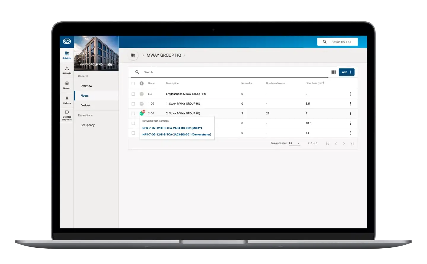 Darstellung der Anwendung!