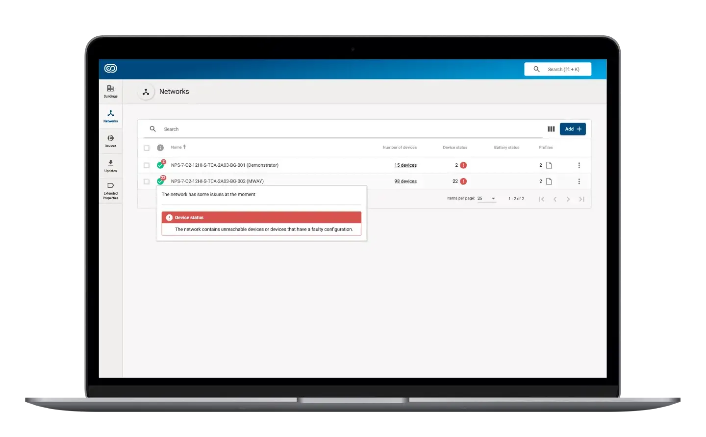 Darstellung der Anwendung!