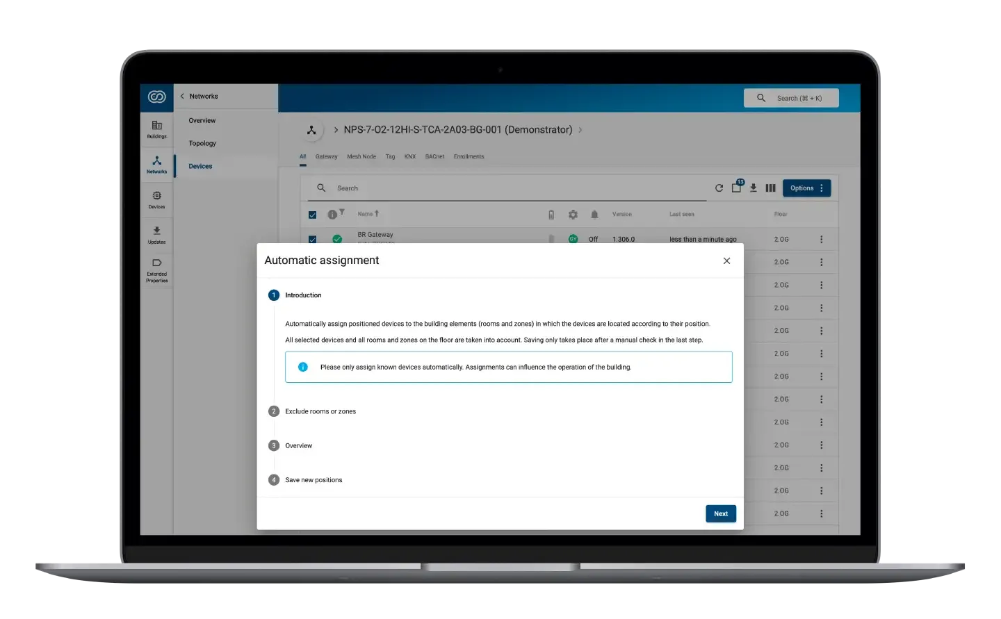 Darstellung der Anwendung!