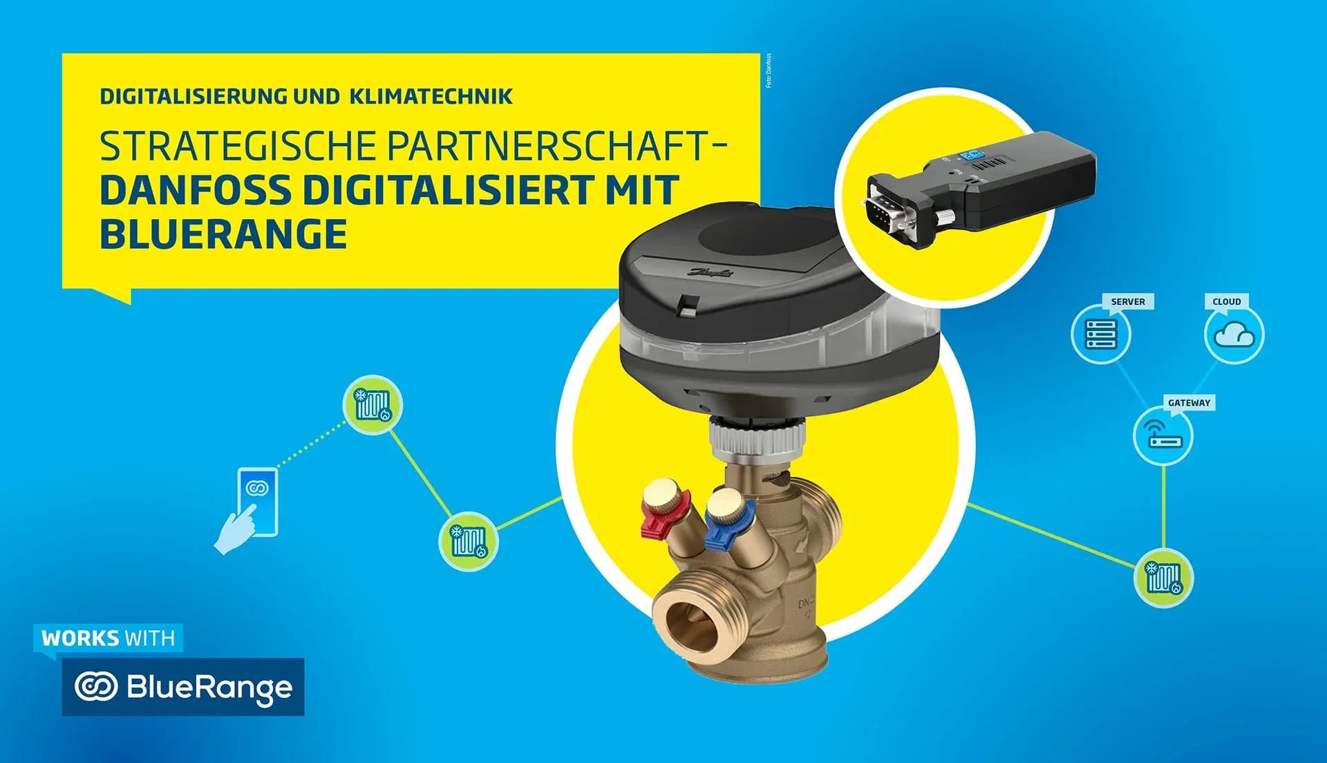 Partnerschaft Danfoss & BlueRange für Gebäudedigitalisierung