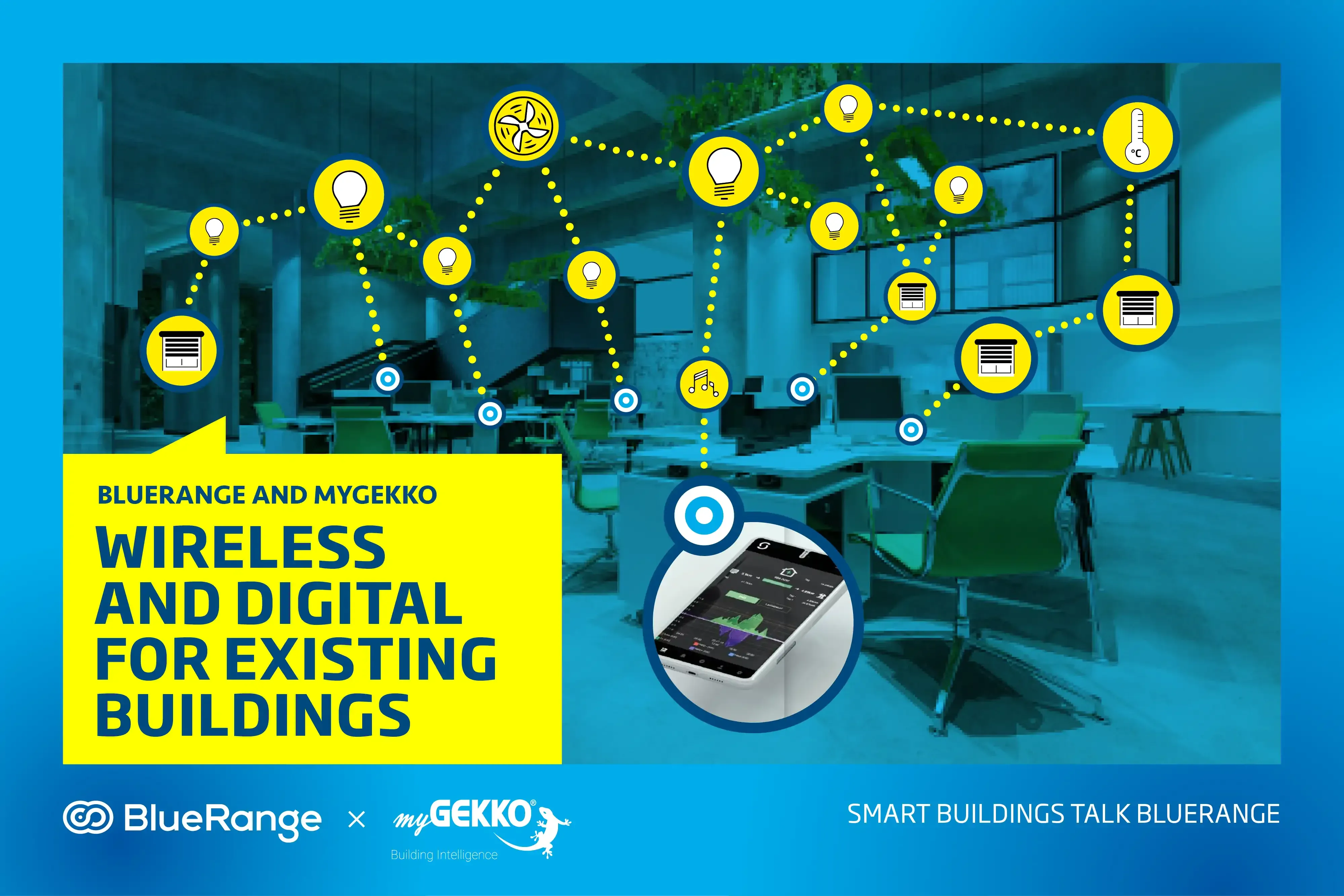 Partnerschaft von BlueRange und myGekko für smarte Gebäude